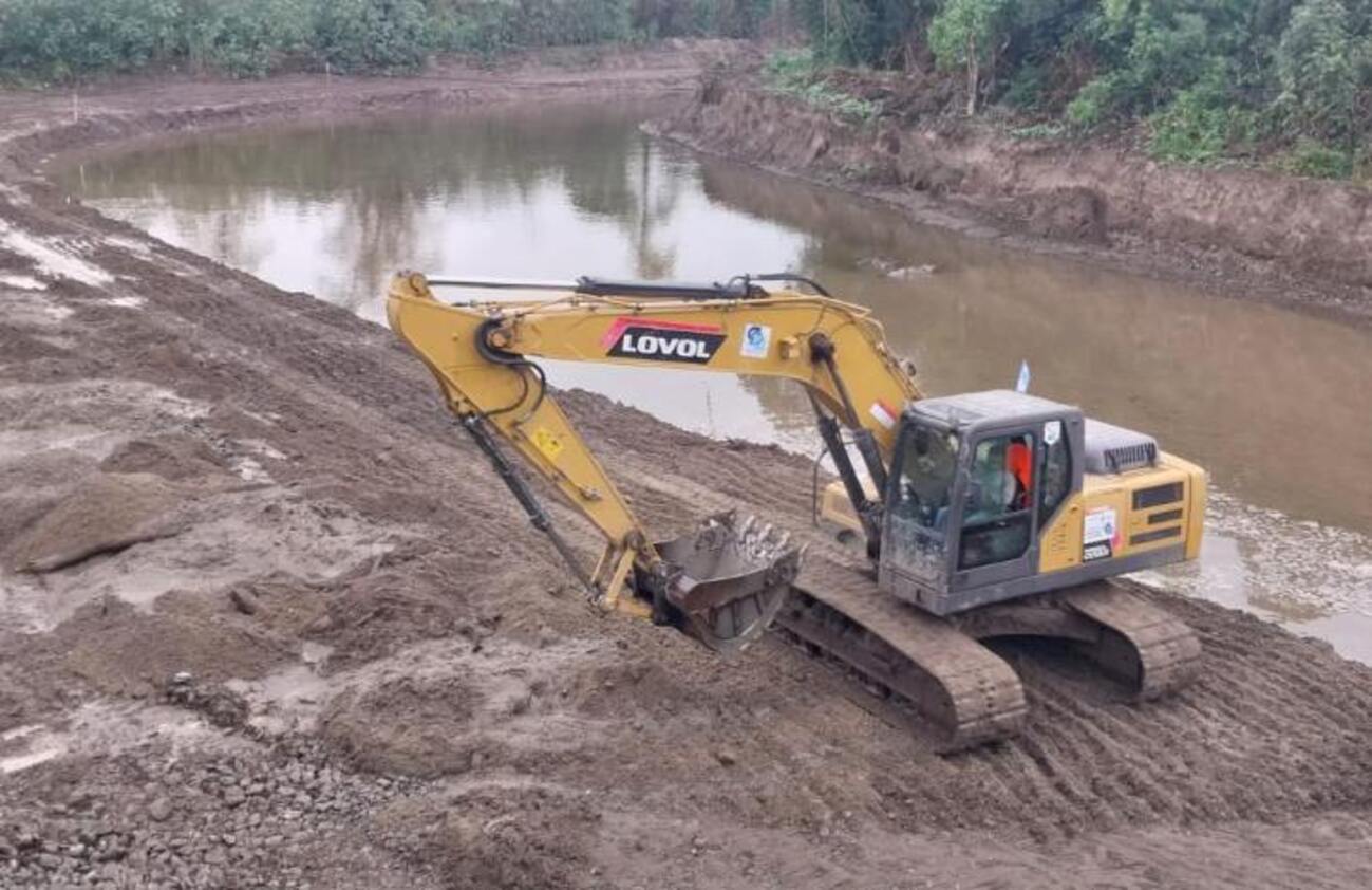 Avanzan los trabajos de encauce en el Río Chirimayo